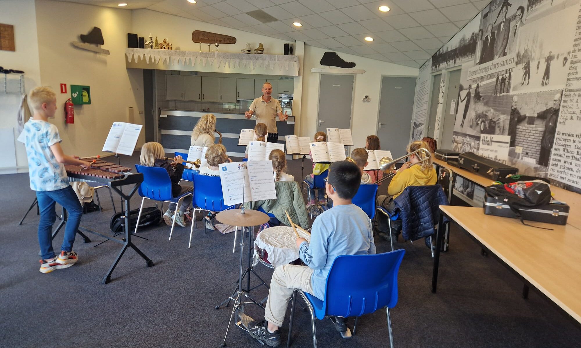 Eerste repetitie Leerlingenorkest o.l.v. Gertjan Essenstam